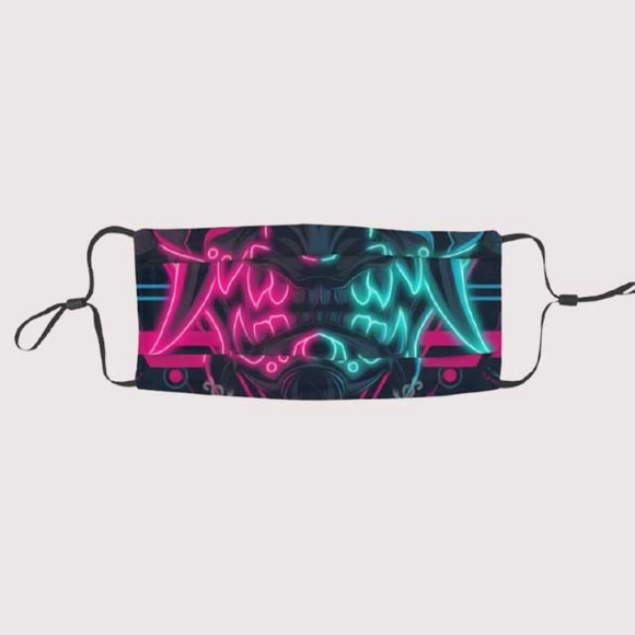 Japanese Demom Oni Face Mask - Picture 3 of 4